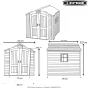Lifetime Gartenhaus Fox Lichtgrau B/H/L: ca. 215x227x213 cm
