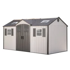 Lifetime Gerätehaus Castle hellgrau B/H/L: ca. 457,2x243,84x238,76 cm