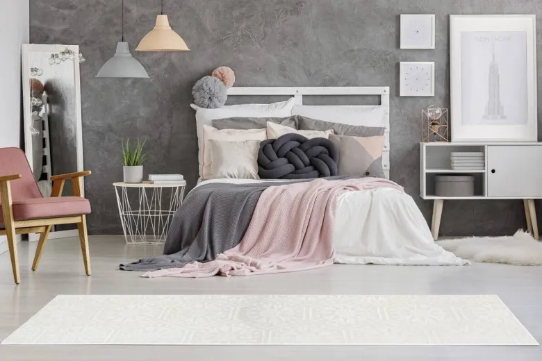360Living Teppich Monroe weiß B/L: ca. 80x300 cm