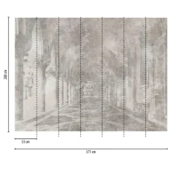 Livingwalls Fototapete Arkaden grau beige B/L: ca. 280x371 cm