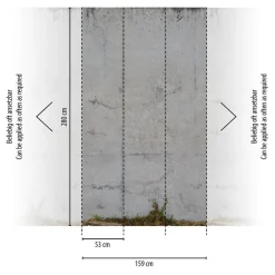 Livingwalls Fototapete Betonoptik grün grau beige B/L: ca. 280x159 cm
