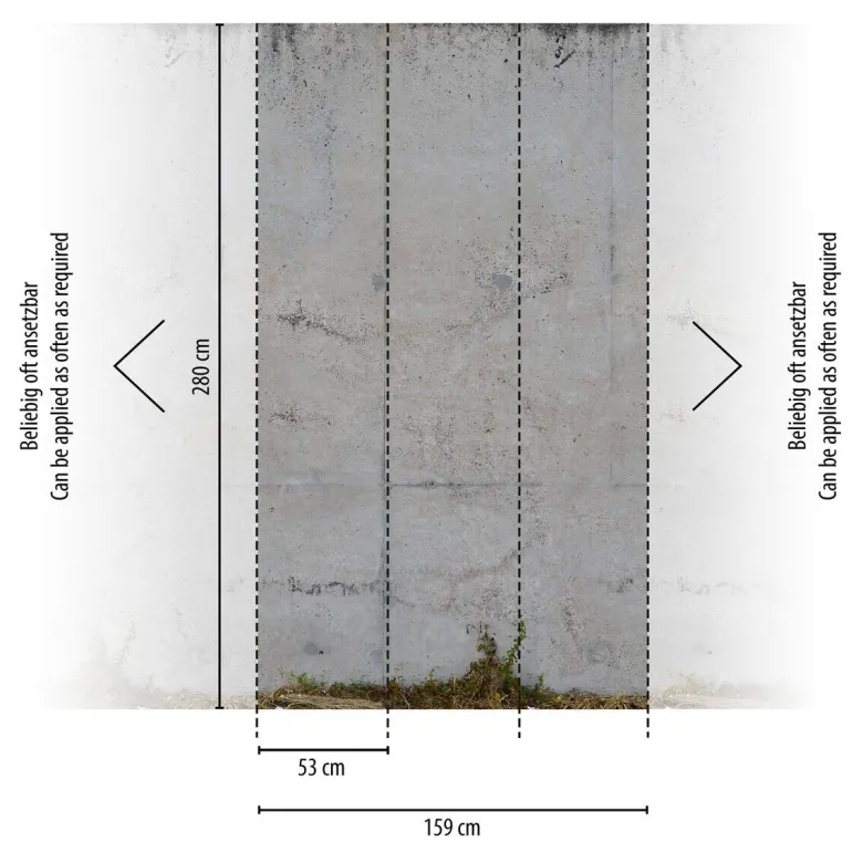Livingwalls Fototapete Betonoptik grün grau beige B/L: ca. 280x159 cm
