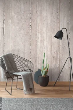 Livingwalls Fototapete Betonoptik grau creme B/L: ca. 280x159 cm