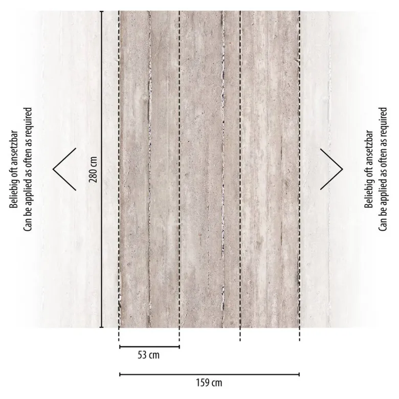 Livingwalls Fototapete Betonoptik grau creme B/L: ca. 280x159 cm