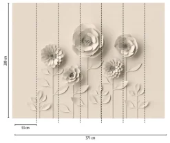 Livingwalls Fototapete 3D-Optik beige B/L: ca. 280x371 cm