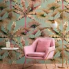 Livingwalls Fototapete Dschungel rosa beige blau B/L: ca. 280x159 cm