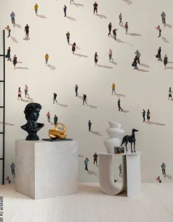 Livingwalls Fototapete Feine Figuren beige bunt B/L: ca. 280x159 cm