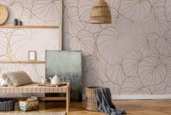 Livingwalls Fototapete Floral rosa B/L: ca. 280x159 cm