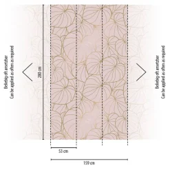 Livingwalls Fototapete Floral rosa B/L: ca. 280x159 cm