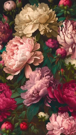 Livingwalls Fototapete Floral rot rosa pink B/L: ca. 280x159 cm