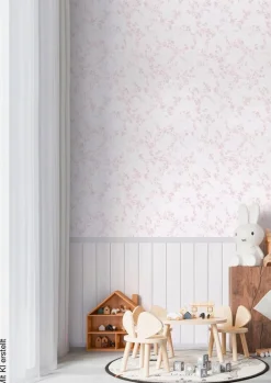 Livingwalls Fototapete Floral rosa creme B/L: ca. 280x159 cm