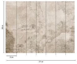 Livingwalls Fototapete Landschaft beige B/L: ca. 280x371 cm