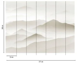 Livingwalls Fototapete Landschaft weiß beige B/L: ca. 280x371 cm