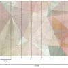 Livingwalls Fototapete Moderne Geometrie bunt rosa beige B/L: ca. 280x371 cm