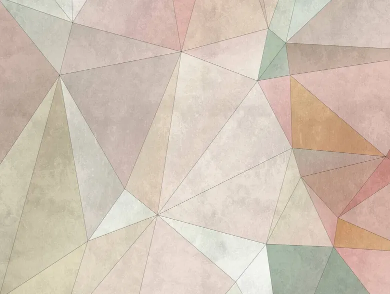 Livingwalls Fototapete Moderne Geometrie bunt rosa beige B/L: ca. 280x371 cm