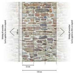 Livingwalls Fototapete Steinoptik creme beige braun B/L: ca. 280x159 cm