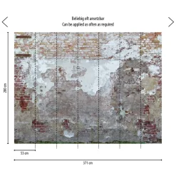 Livingwalls Fototapete Steinoptik creme braun grau B/L: ca. 280x371 cm