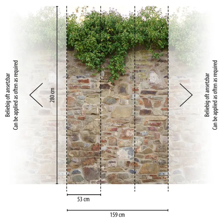 Livingwalls Fototapete Steinoptik beige grün braun B/L: ca. 280x159 cm