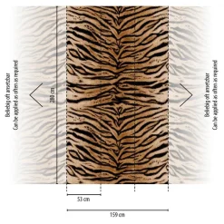 Livingwalls Fototapete Tigerstil braun schwarz B/L: ca. 280x159 cm