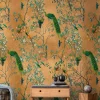 Livingwalls Fototapete Vögel braun bunt grün B/L: ca. 280x159 cm