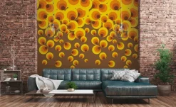 Livingwalls Fototapete Vintage gelb braun orange B/L: ca. 280x159 cm