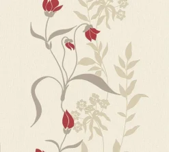 Livingwalls Vliestapete Best of Vlies Floral creme B/L: ca. 53x1005 cm