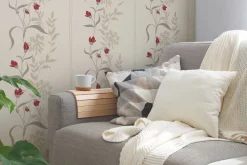 Livingwalls Vliestapete Best of Vlies Floral creme B/L: ca. 53x1005 cm