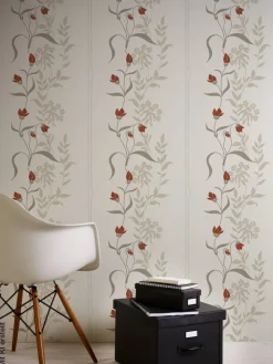 Livingwalls Vliestapete Best of Vlies Floral creme B/L: ca. 53x1005 cm