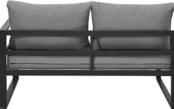 Loungeset Bilbao schwarz Stahl