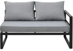 Loungeset Bilbao schwarz Stahl