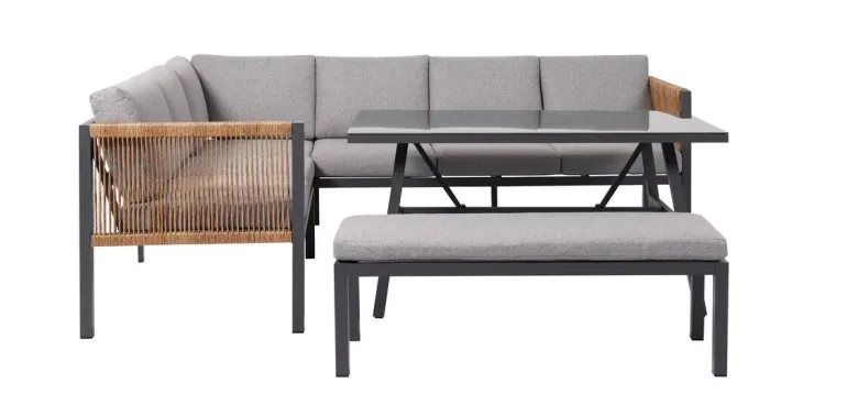 Loungeset grau Aluminium