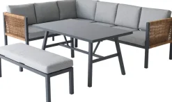 Loungeset grau Aluminium