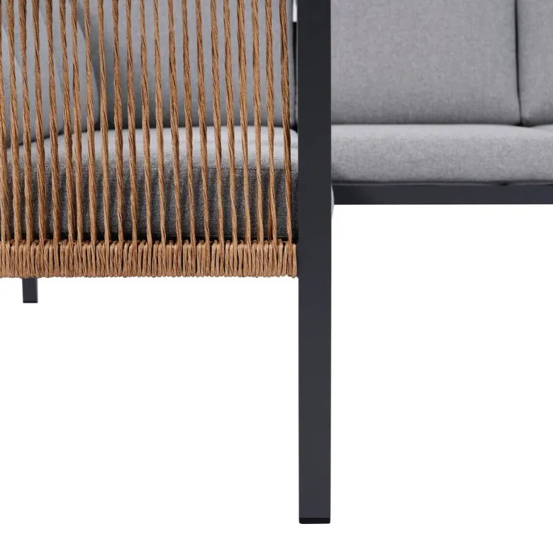 Loungeset grau Aluminium