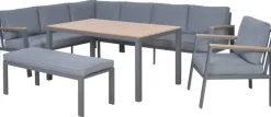 Loungeset Rhodos grau Aluminium