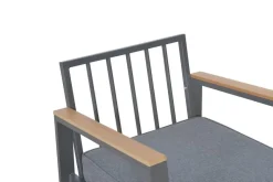 Loungeset Rhodos grau Aluminium