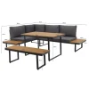 Loungeset Sevilla anthrazit Aluminium