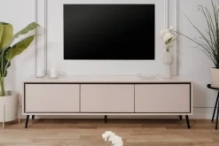 Lowboard Arona sand schwarz B/H/T: ca. 175x50x38 cm