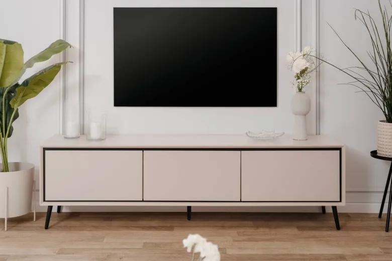 Lowboard Arona sand schwarz B/H/T: ca. 175x50x38 cm