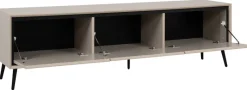 Lowboard Arona sand schwarz B/H/T: ca. 175x50x38 cm