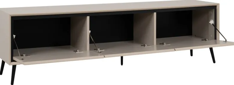 Lowboard Arona sand schwarz B/H/T: ca. 175x50x38 cm