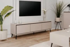 Lowboard Arona sand schwarz B/H/T: ca. 175x50x38 cm