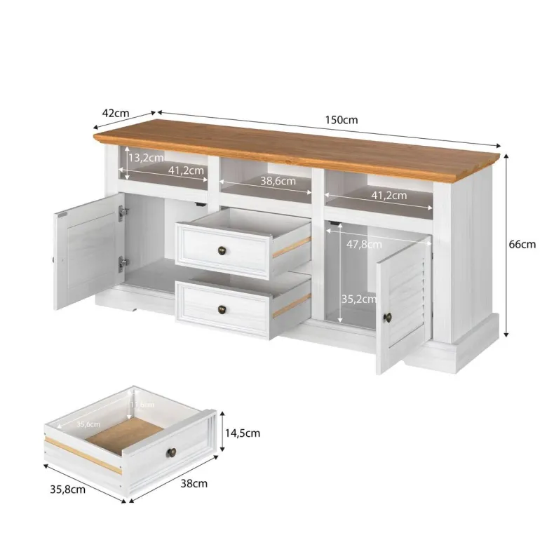 Lowboard Breda B/H/T: ca. 150x66x42 cm