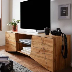 Lowboard Eiche Nachbildung glasklar B/H/T: ca. 160x50x40 cm