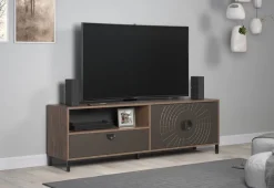 Lowboard Fusion Eiche dunkel Nachbildung bronze Optik B/H/T: ca. 183x55x40 cm