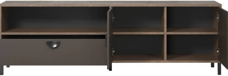 Lowboard Fusion Eiche dunkel Nachbildung bronze Optik B/H/T: ca. 183x55x40 cm