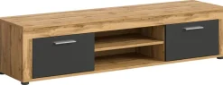 Lowboard Jam Eiche Wotan Nachbildung grau B/H/T: ca. 160x37x40 cm