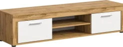 Lowboard Jam Eiche Wotan Nachbildung weiß B/H/T: ca. 160x37x40 cm
