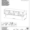 Lowboard MAZOMA Eiche Kaschmirgrau Nachbildung gold Optik B/H/T: ca. 154x53,5x39 cm