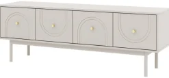 Lowboard MAZOMA Eiche Kaschmirgrau Nachbildung gold Optik B/H/T: ca. 154x53,5x39 cm