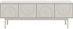 Lowboard MAZOMA Eiche Kaschmirgrau Nachbildung gold Optik B/H/T: ca. 154x53,5x39 cm